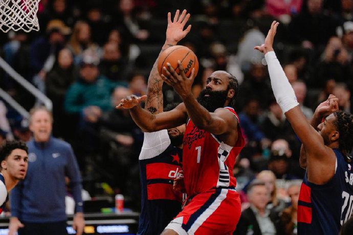 体育赛事直播-6连胜重返前十!哈登36+7+9罚球20中18 小卡伤停快船险胜奇才